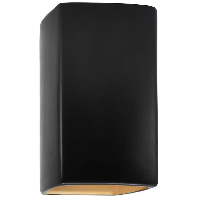 Image 1 13.5 inch Ceramic Rectangle ADA Carbon LED Outdoor Sconce