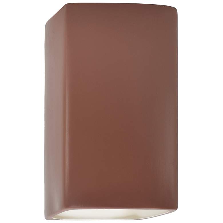 Image 1 13.5" Ceramic Rectangle ADA Clay LED Outdoor Sconce