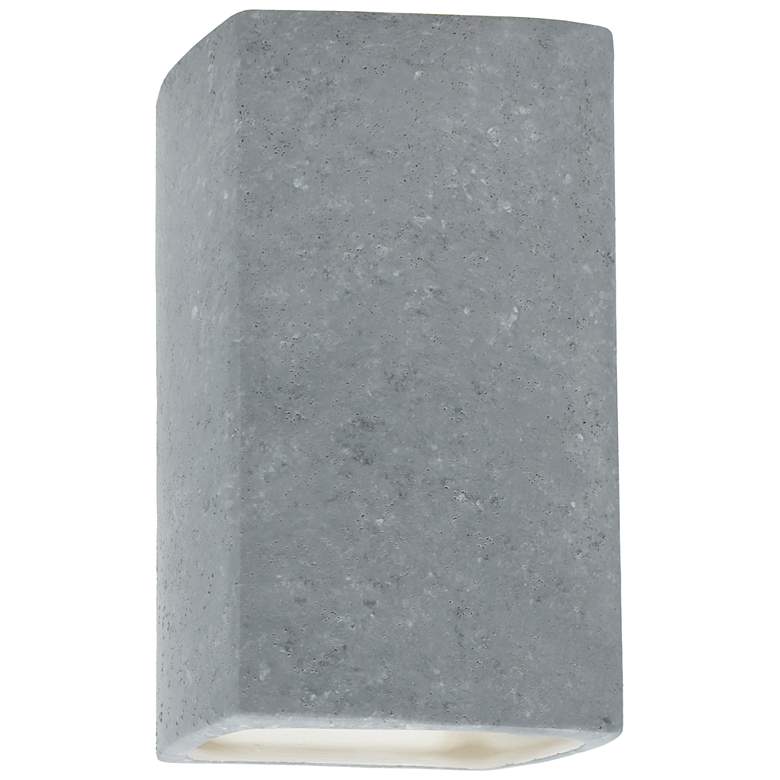 Image 1 13.5" Ceramic Rectangle ADA Concrete LED Outdoor Sconce