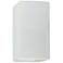 13.5" Ceramic Rectangle ADA Gloss White LED Outdoor Sconce