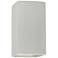 13.5" Ceramic Rectangle ADA Matte White LED Outdoor Sconce