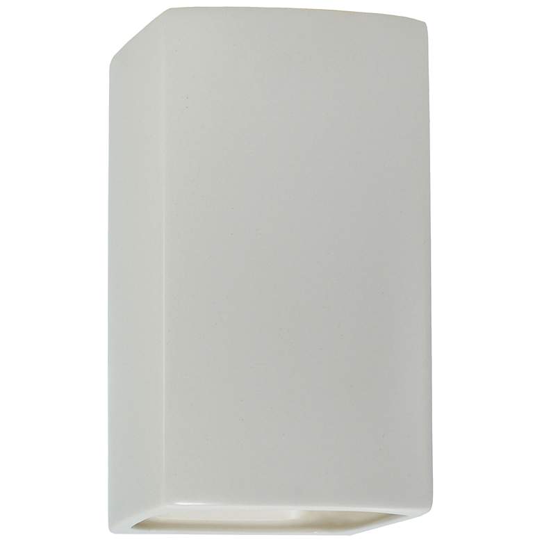 Image 1 13.5" Ceramic Rectangle ADA Matte White LED Outdoor Sconce