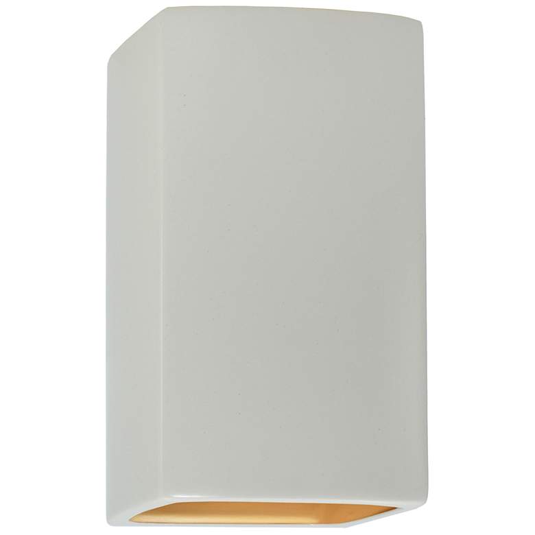Image 1 13.5 inch Ceramic Rectangle ADA Matte White LED Outdoor Sconce