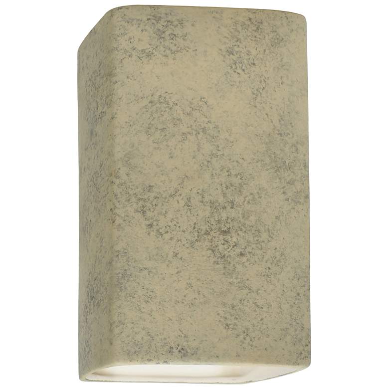Image 1 13.5 inch Ceramic Rectangle ADA Sand LED Outdoor Sconce