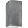 13.5" Ceramic Rectangle ADA Silver LED Outdoor Sconce