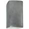 13.5" Ceramic Rectangle ADA Silver LED Outdoor Sconce
