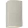 13.5" Ceramic Rectangle ADA White Crackle LED Outdoor Sconce