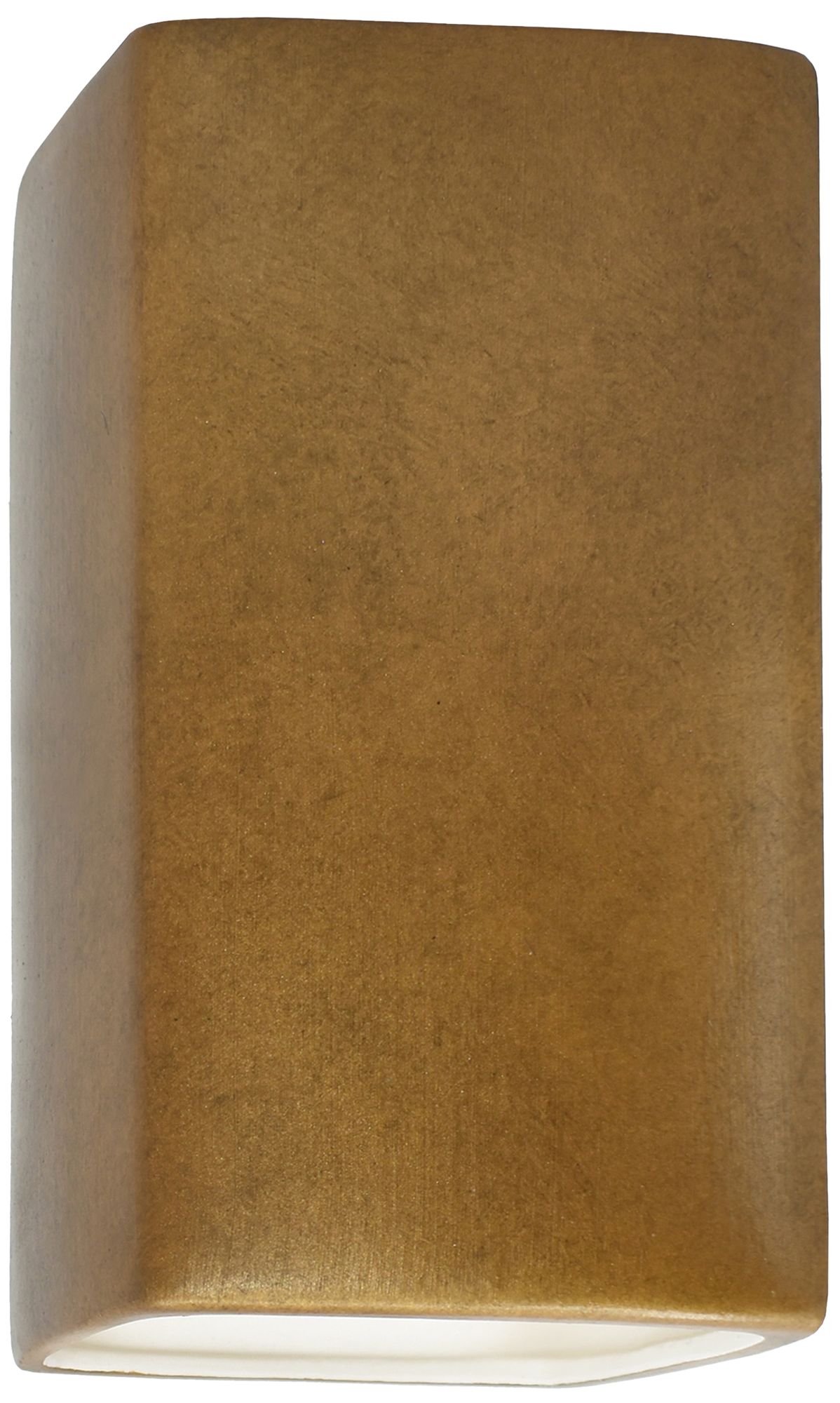 13.5" Ceramic Rectangle Gold LED Outdoor Sconce