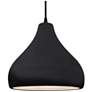 1_13.5"W Gloss Black/White Frame Matte Black Large Droplet Black Cord Pe