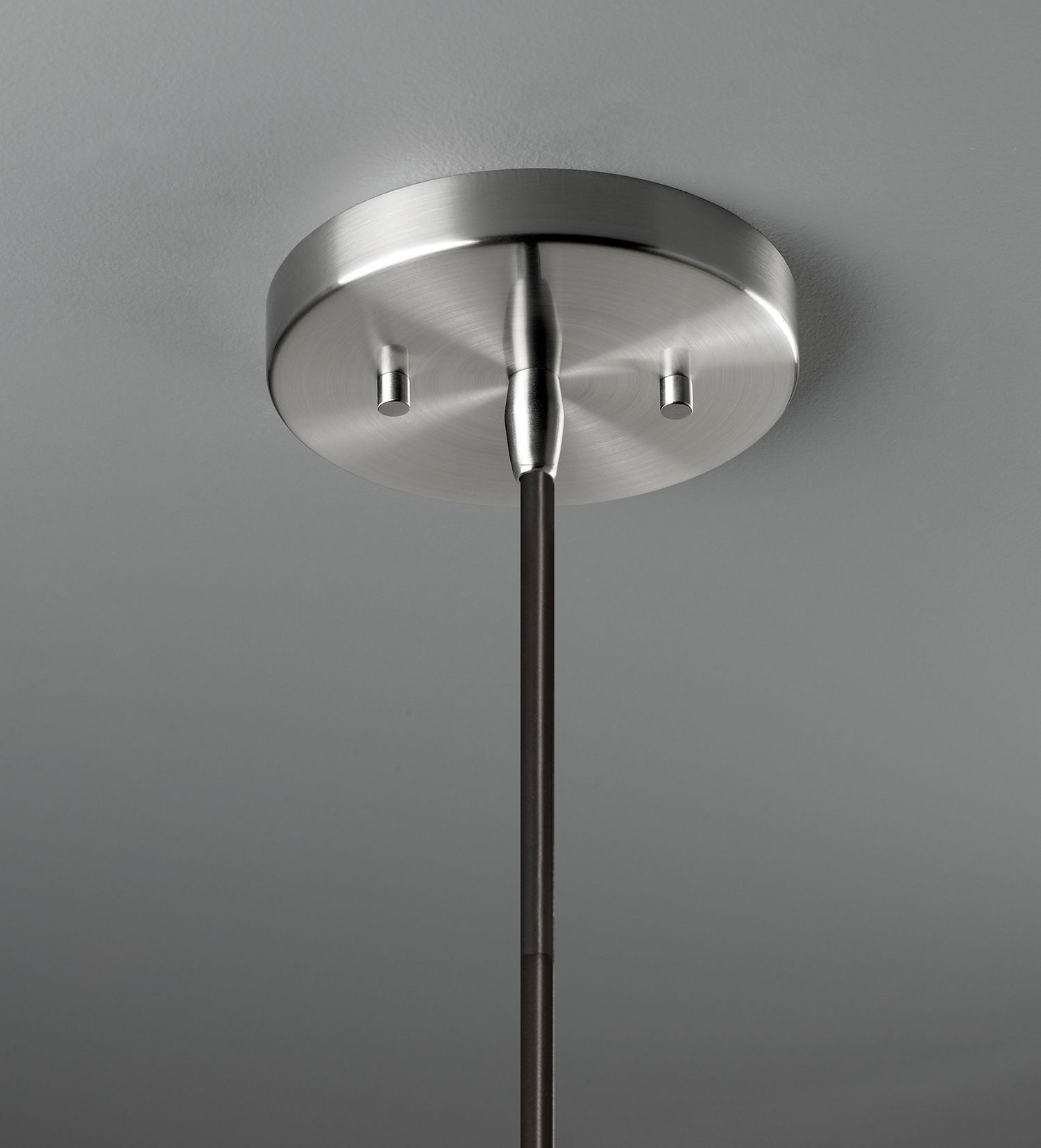 Image 3 13.5"W Matte White Frame Nickel Large Droplet Black Cord LED Pendant more views