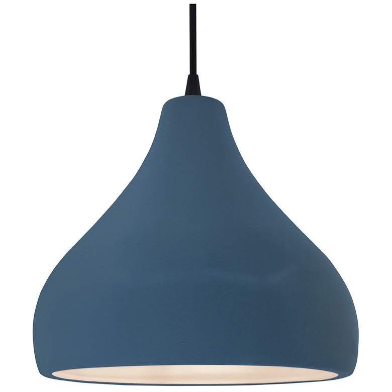 Image 1 13.5"W Midnight/White Frame Matte Black Large Droplet Black Cord Penda