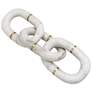 13.6" White &amp; GoldMarble Chain with Brass Inlay
