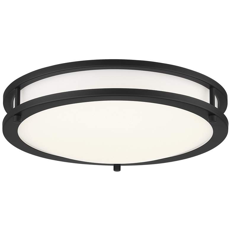 Image 1 13 3/4 inch Wide Black LED Ceiling Light by Minka Lighting Inc.