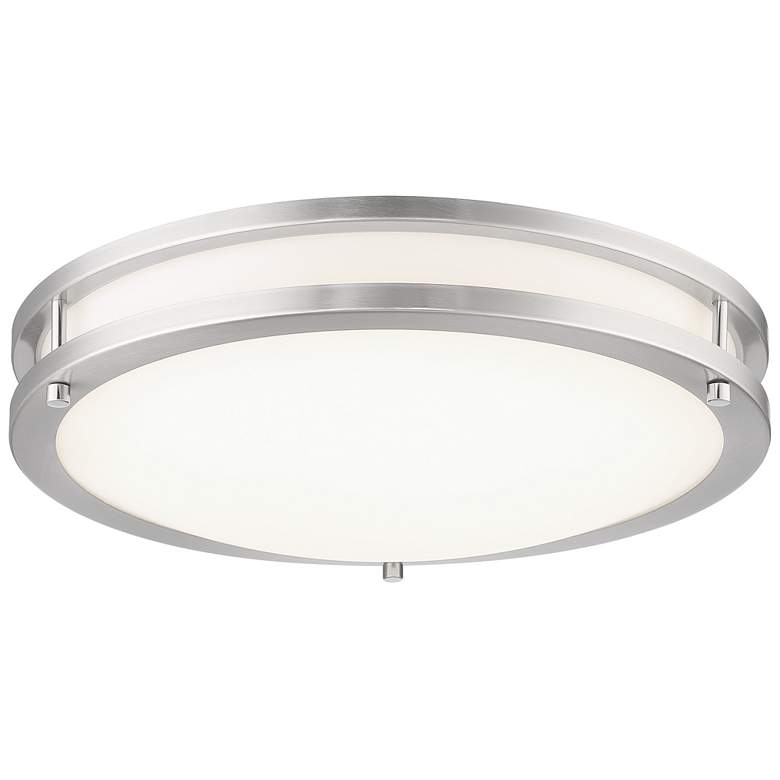 Image 1 13 3/4 inch Wide Nickel LED Ceiling Light by Minka Lighting Inc.