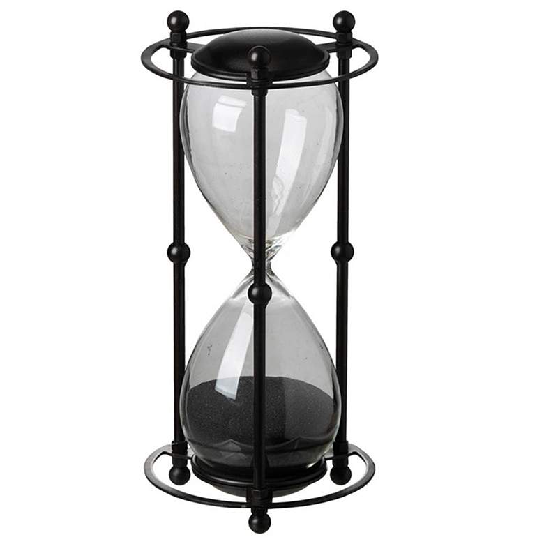 Image 1 13" Black Sand Hourglass