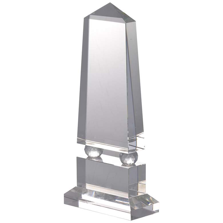 Image 1 13 inch Clear Obelisk