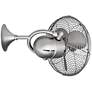 3_13" Kaye Brushed Nickel Oscillating Caged Wall Fan with Wall Control more views