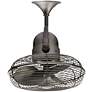 4_13" Kaye Brushed Nickel Oscillating Caged Wall Fan with Wall Control more views