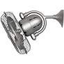 7_13" Kaye Brushed Nickel Oscillating Caged Wall Fan with Wall Control more views