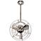 13" Matthews Bianca Chrome Directional Ceiling Fan with Wall Control