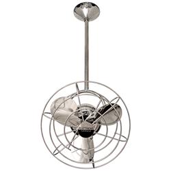 13&quot; Matthews Bianca Chrome Directional Ceiling Fan with Wall Control