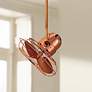 13" Matthews Bianca Copper and Wood Directional Fan with Wall Control