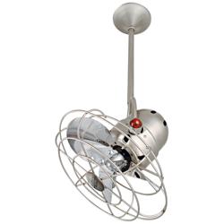 13&quot; Matthews Bianca Nickel Directional Ceiling Fan with Wall Control