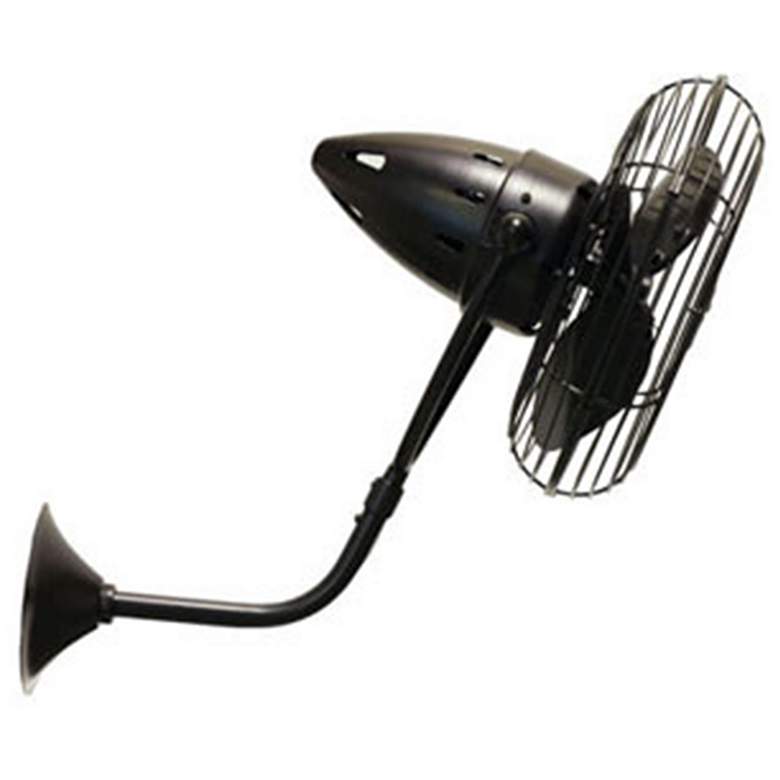 Image 1 13" Matthews Bruna Parede Black Finish Directional Wall Fan