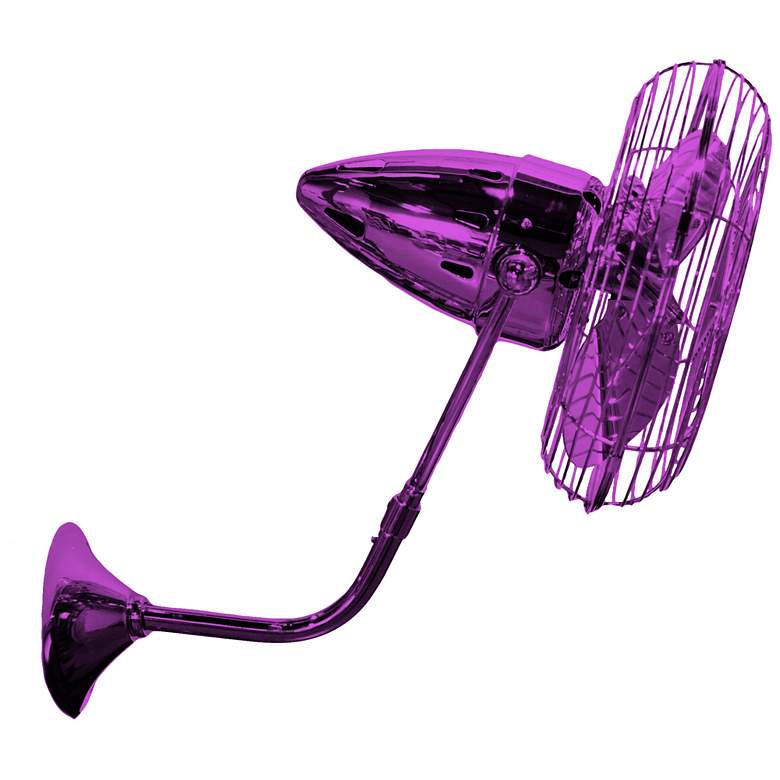 Image 1 13" Matthews Bruna Parede Chrome Purple Directional Wall Fan