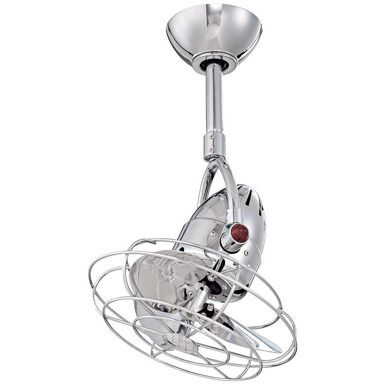 Image 2 13" Matthews Diane Polished Chrome Cage Ceiling Fan with Remote