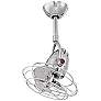 13" Matthews Diane Polished Chrome Cage Ceiling Fan with Remote