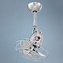 13" Matthews Diane Polished Chrome Cage Ceiling Fan with Remote