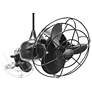 13" Matthews Duplo Dinamico Black Cage 2-Head Rotational Ceiling Fan