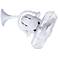 13" Matthews Kaye Gloss White Oscillating Wall Mounted Fan