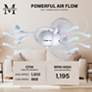 2_13" Matthews Kaye Gloss White Oscillating Wall Mounted Fan more views