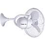 13" Matthews Kaye Gloss White Oscillating Wall Mounted Fan