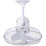 13" Matthews Kaye Gloss White Oscillating Wall Mounted Fan