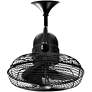2_13" Matthews Kaye Matte Black Oscillating Wall Fan with Wall Control more views