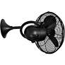 3_13" Matthews Kaye Matte Black Oscillating Wall Fan with Wall Control more views