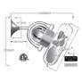 7_13" Matthews Kaye Matte Black Oscillating Wall Fan with Wall Control more views