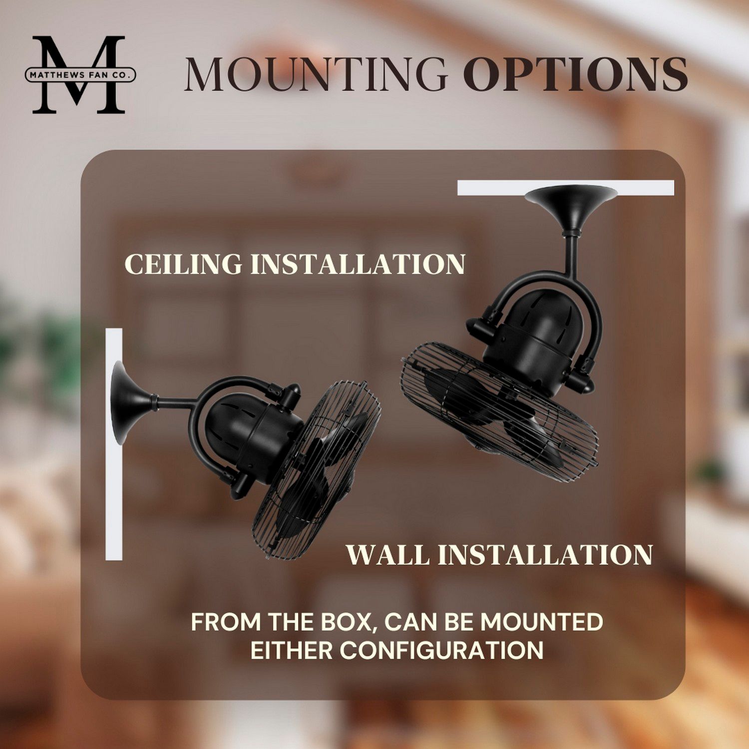 13" Matthews Kaye Matte Black Oscillating Wall Fan with Wall Control