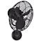 13" Matthews Michelle Parede Black Finish Cage Directional Wall Fan