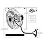 4_13" Matthews Parede Bronzette Finish Cage Directional Wall Fan more views
