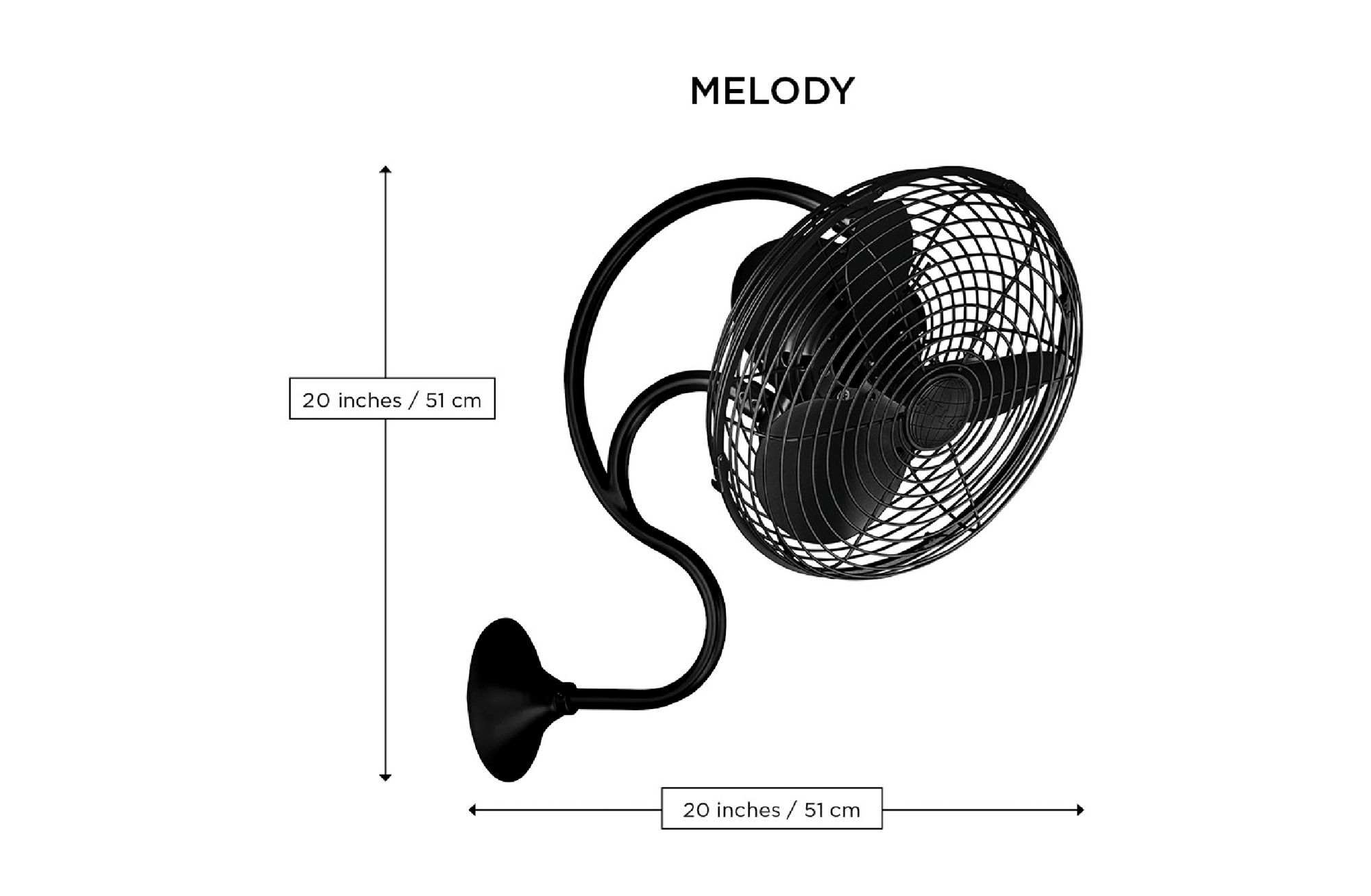 13" Melody Textured Bronze Finish Cage Wall Fan with Wall Control