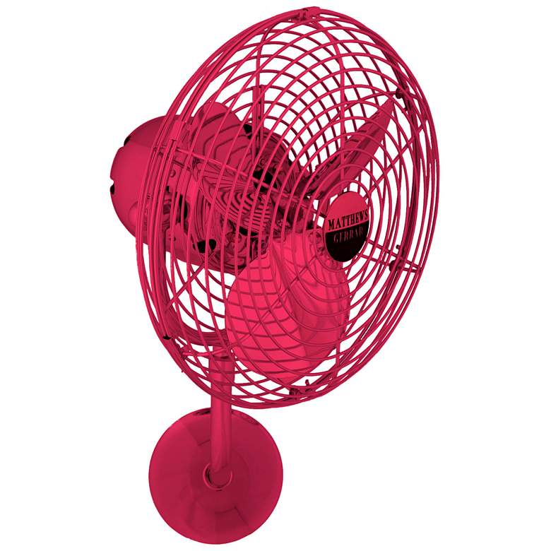 Image 1 13 inch Michelle Parede-Rubi Red Metal Wall Fan