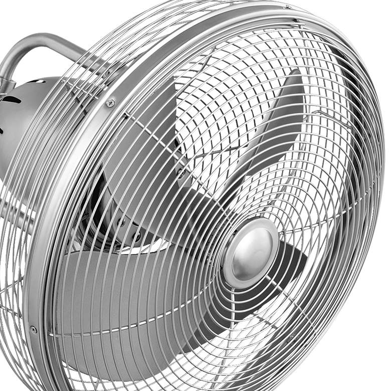 Image 3 13 inch Quorum Veranda Damp Nickel Oscillating Wall Fan with Wall Control more views