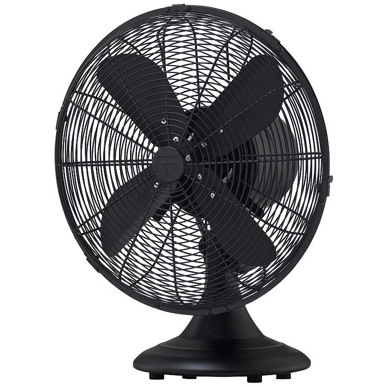 Image 1 13" Retro Breeze Black Oscillating Portable Desk Fan