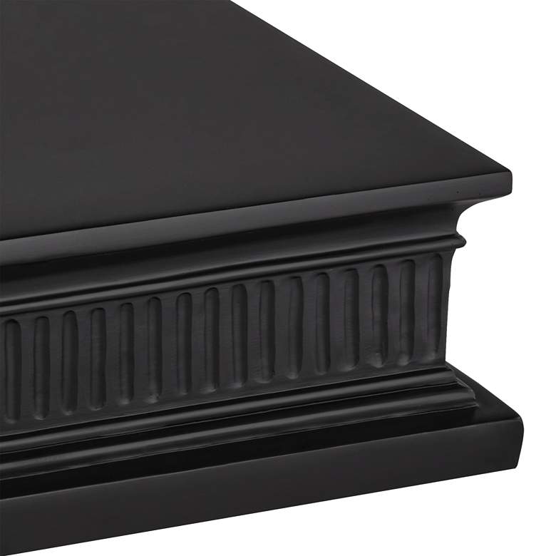 Image 2 13" Square Black Finish Pedestal Lamp Riser more views