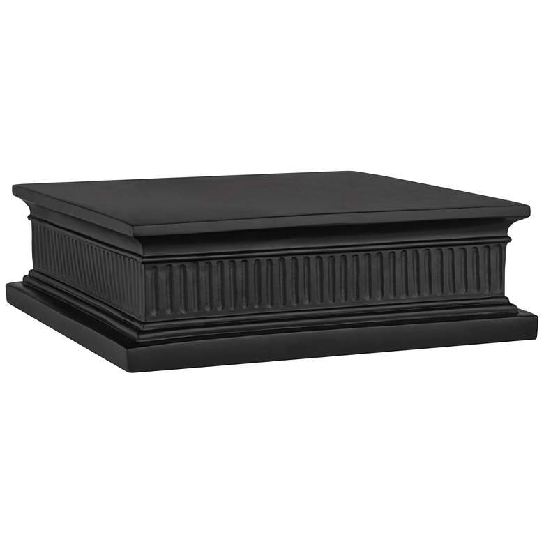 Image 3 13" Square Black Finish Pedestal Lamp Riser more views