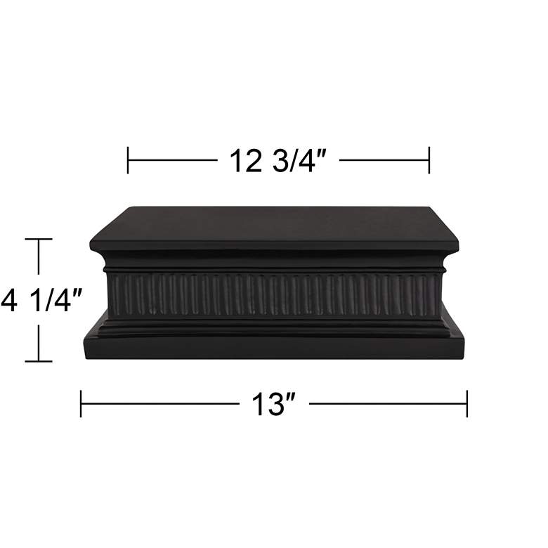 Image 6 13" Square Black Finish Pedestal Lamp Riser more views